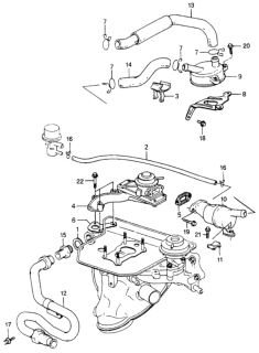 1982 Honda Civic 5 Door ** (WAGOVAN) KA HMT Air Suction Valve Diagram