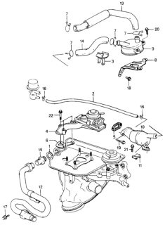 1983 Honda Civic Tube B, Air Suction Diagram for 18796-PA5-700