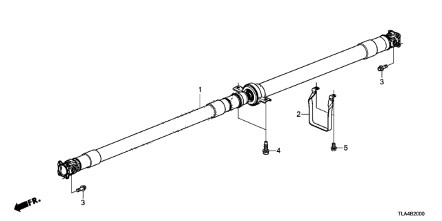 2019 Honda CR-V SHAFT, PROPELLER Diagram for 40100-TMC-T02