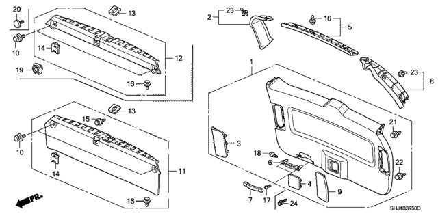 2007 Honda Odyssey Lid, L. Bulb Maintenance *NH361L* (CF GRAY) Diagram for 84492-SHJ-A00ZB