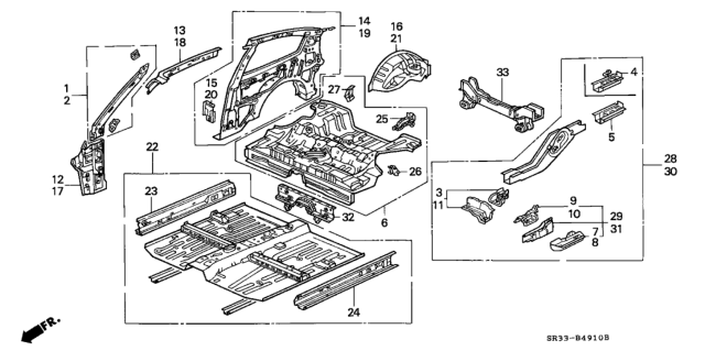 1994 Honda Civic Inner Panel Diagram