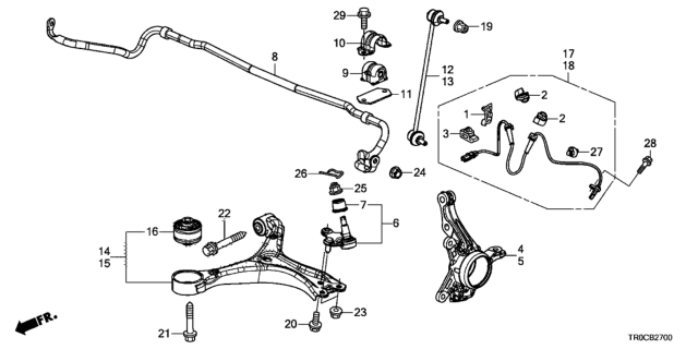 2014 Honda Civic Front Knuckle Diagram