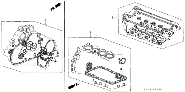 1999 Honda CR-V Gasket Kit Diagram