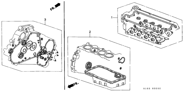 2001 Honda CR-V Gasket Kit Diagram