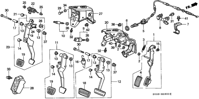 1998 Honda Civic Pedal Diagram