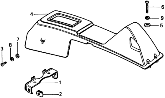 1979 Honda Civic 3 Door ** (1200) ** HMT Hmt Center Console Diagram