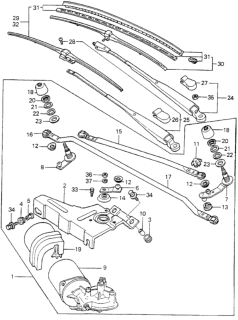 1979 Honda Prelude Link C Diagram for 38409-671-003