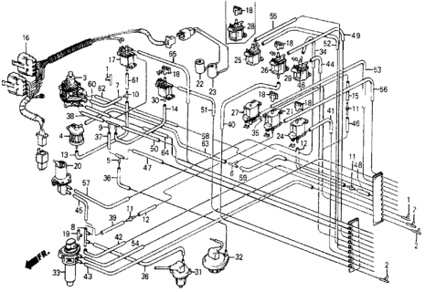 1987 Honda Civic Valve Assy., Adv Control Solenoid Diagram for 36166-PE1-671