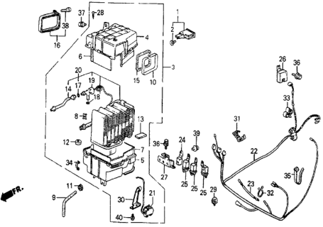 1987 Honda Civic Insulator, Evaporator (Lower) Diagram for 38624-SB2-661