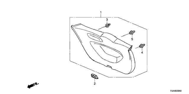 2016 Honda Fit Lining Assy., Tailgate (Lower)*NH900L* (DEEP BLACK) Diagram for 84440-T5A-J02ZA