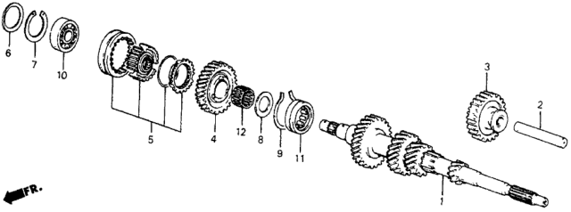 1985 Honda CRX Shim G (1.35) Diagram for 23937-PE6-000