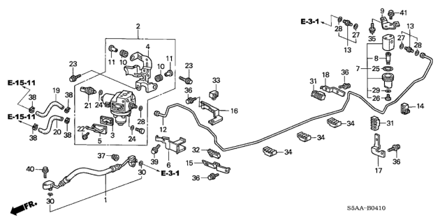 2004 Honda Civic 4 Door GX KA CVT Fuel Pipe Diagram