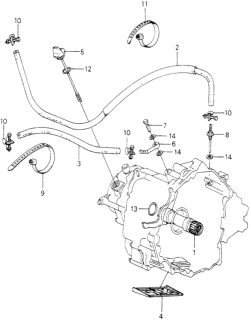 1983 Honda Civic HMT Oil Cooler Hose - Oil Strainer Diagram