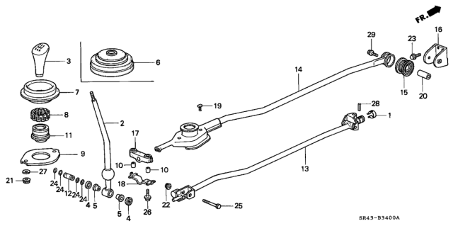 1993 Honda Civic Shift Lever Diagram