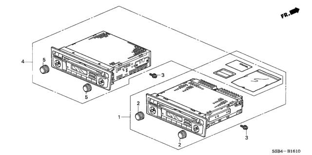 2003 Honda Civic 4 Door MX (HYBRID) KL CVT Auto Radio Diagram