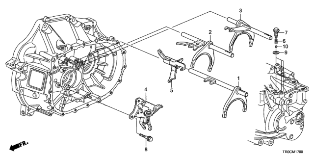 2014 Honda Civic MT Shift Fork - Shift Holder (2.4L) Diagram