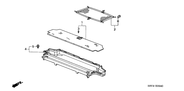 2004 Honda Pilot Rear Cargo Lining Diagram