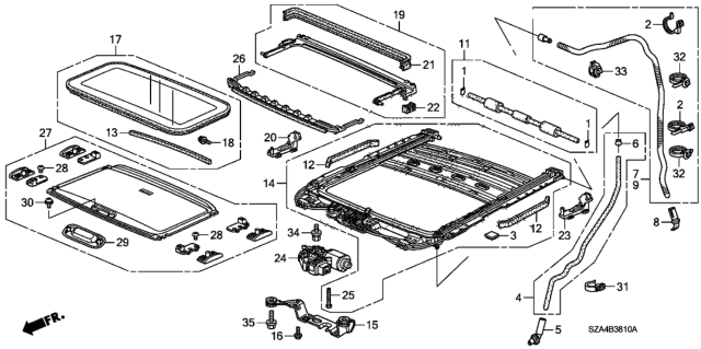 2013 Honda Pilot Sliding Roof Diagram