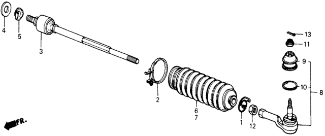 1985 Honda Civic Tie Rod Diagram