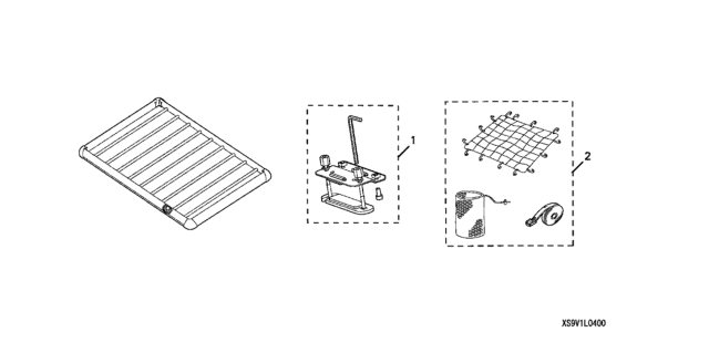 2004 Honda Pilot Luggage Basket Diagram