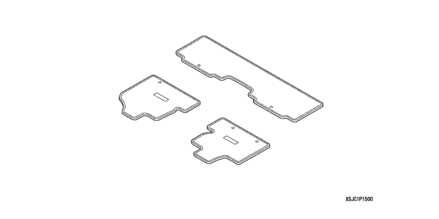 2008 Honda Ridgeline 4 Door RTS KA 5AT Floor Carpet Diagram