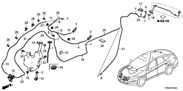 2013 Honda Crosstour Windshield Washer Diagram