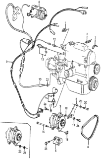 1983 Honda Accord Plate, Caution Diagram for 31117-PC1-660