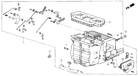 1985 Honda Civic Heater Unit Diagram for 39210-SB4-674