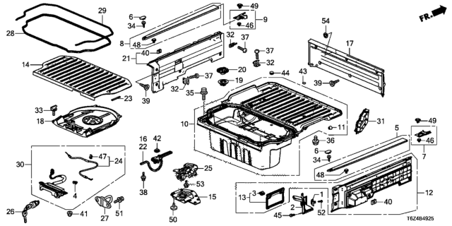 2018 Honda Ridgeline Bolt-Washer (6X16) Diagram for 93404-06016-07