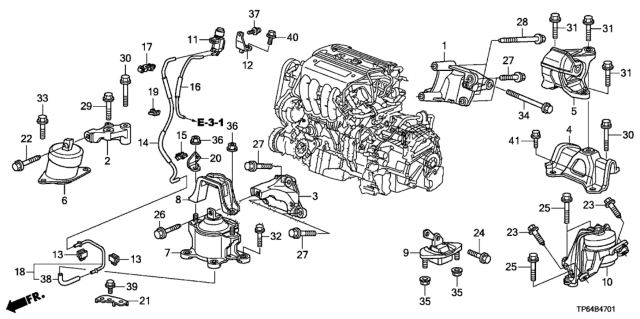 2012 Honda Crosstour Bolt, Washer (10X28) Diagram for 90161-TP6-A00