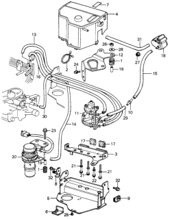 1981 Honda Civic Valve Assembly, Egr Control Diagram for 18740-PA6-671