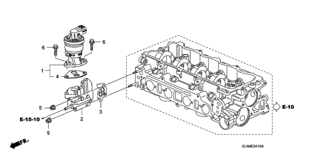 2008 Honda Fit Passage, EGR Diagram for 18711-PWA-000