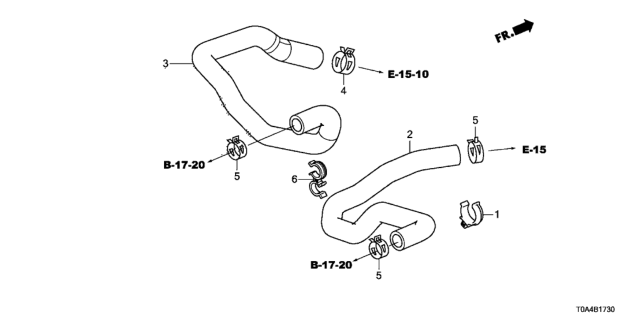 2013 Honda CR-V 5 Door LX (2WD) KA 5AT Water Hose Diagram