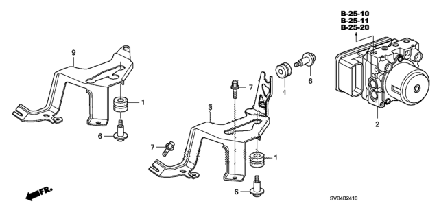 2011 Honda Civic ABS - Vsa Modulator Diagram