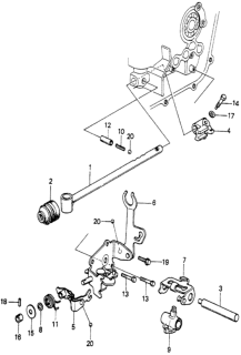 1981 Honda Prelude 5MT Shift Arm Diagram