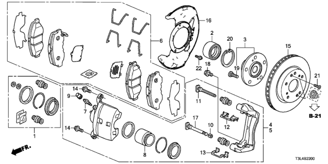 2013 Honda Accord Front Brake Diagram