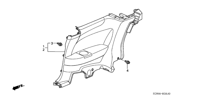 2004 Honda Accord Side Lining Diagram