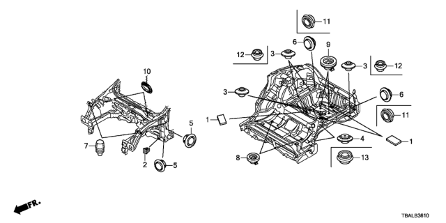 2021 Honda Civic Grommet (Front) Diagram