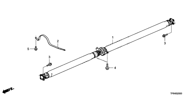 2014 Honda Crosstour Propeller Shaft Diagram