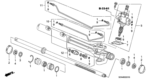 2003 Honda Accord Valve Assy., Damper Diagram for 53680-SDP-A01