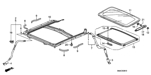 2011 Honda Civic Sunshade Assy. *NH686L* (QP LIGHT WARM GRAY) Diagram for 70600-SNA-A01ZE