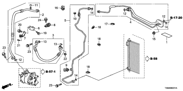 2012 Honda Civic Hose, Suction Diagram for 80312-TS9-A01