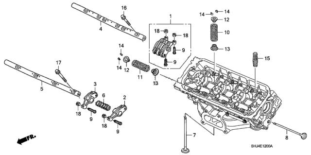 2007 Honda Odyssey Valve - Rocker Arm (Front) Diagram