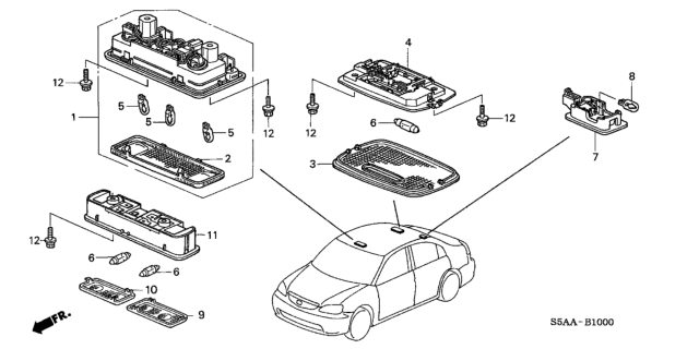 2004 Honda Civic Interior Light Diagram