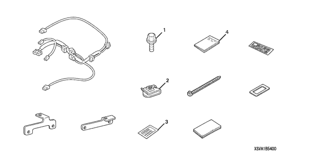 2007 Honda Civic 2 Door LX KA 5MT Bass System Attachment Kit Diagram