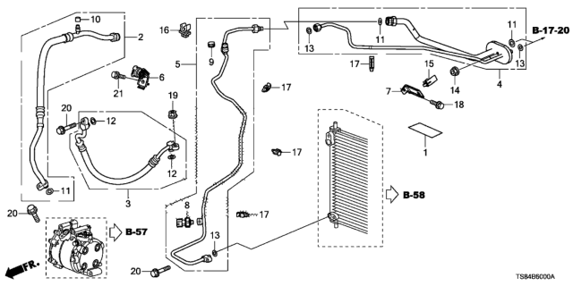 2013 Honda Civic Hose, Discharge Diagram for 80315-TS8-A01