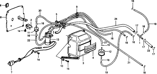 1978 Honda Civic 2 Door ** KA 4MT MT Control Valve Diagram