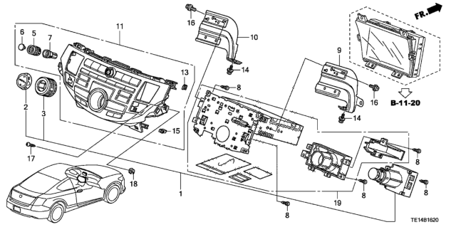 2012 Honda Accord Panel *NH693L* (GUN METALLIC) Diagram for 39170-TE0-A92ZA