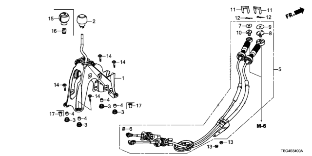 2016 Honda Civic Shift Lever Diagram