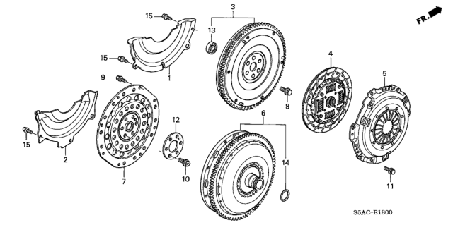 2005 Honda Civic Clutch - Torque Converter Diagram